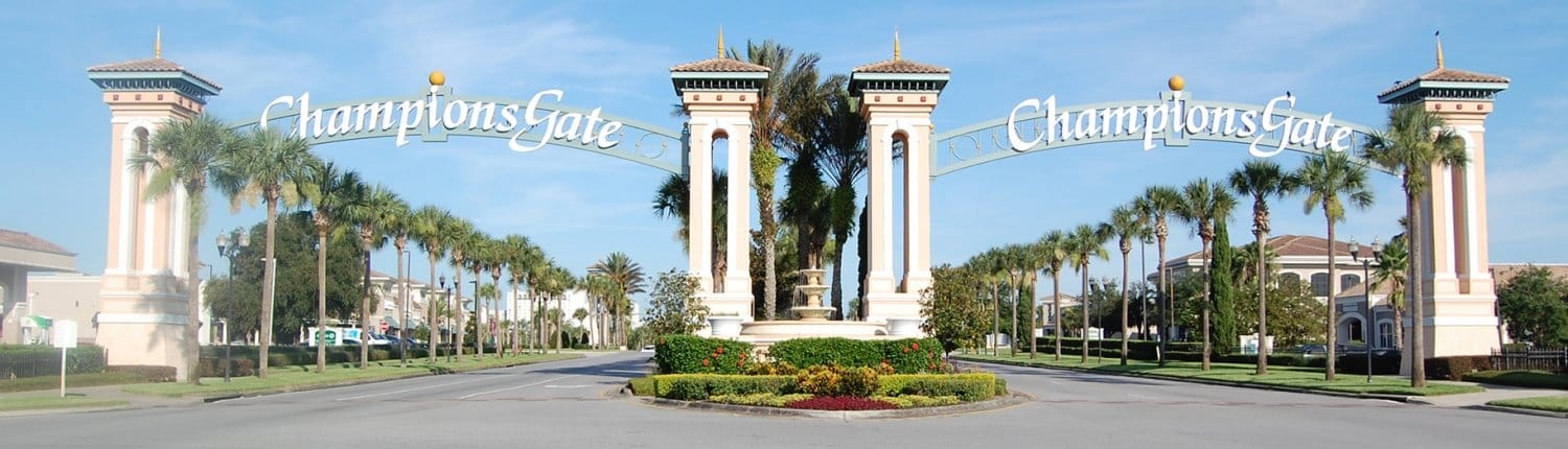 The ChampionsGate entrance arch